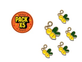 Dije Esmaltado Abeja #S01215 X 5 Unidades